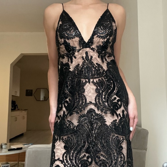 Free People Night Shimmer dress in black - Picture 2 of 4